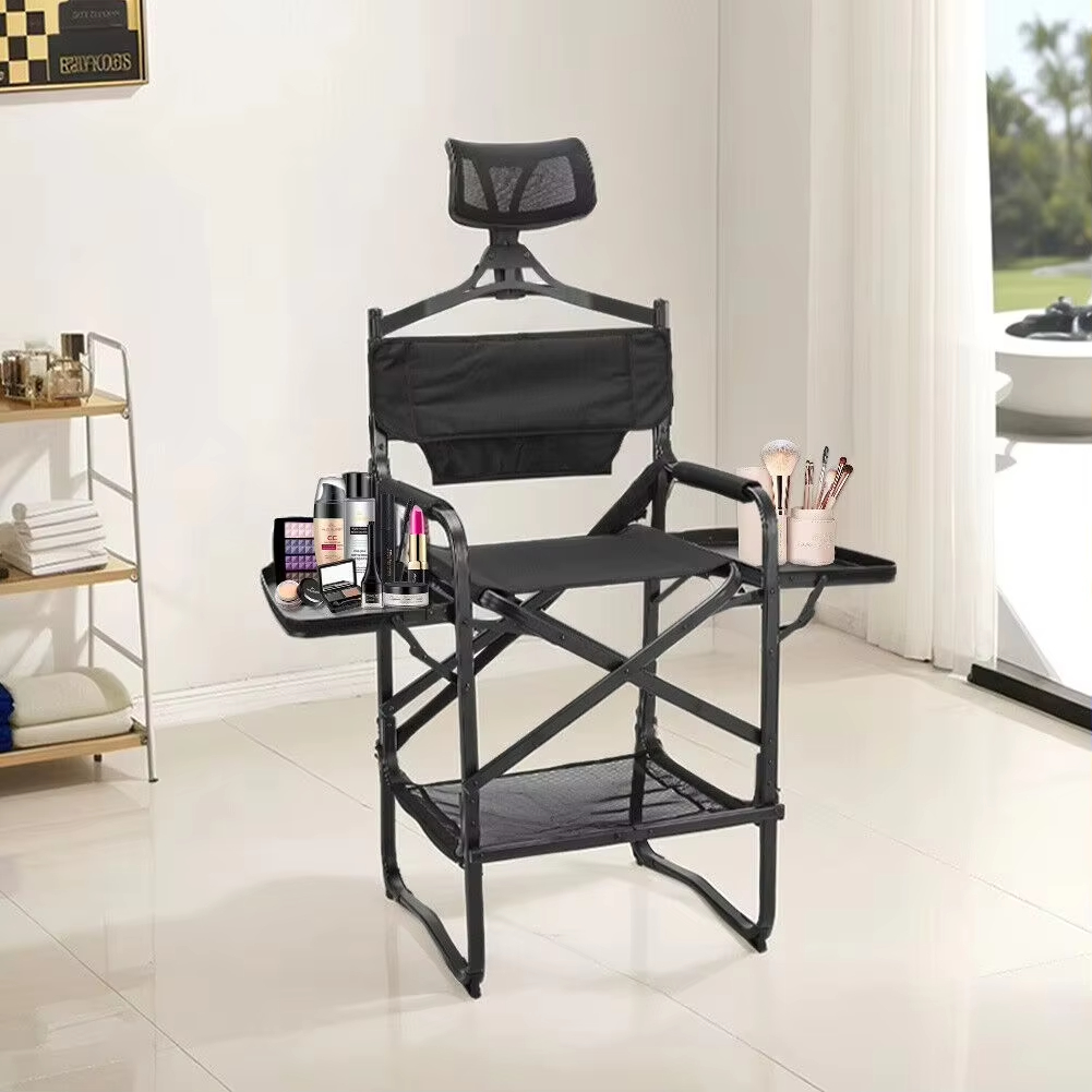 Home Bar Lounge - Hoher Regiestuhl, robuster, klappbarer Make-up-Stuhl in