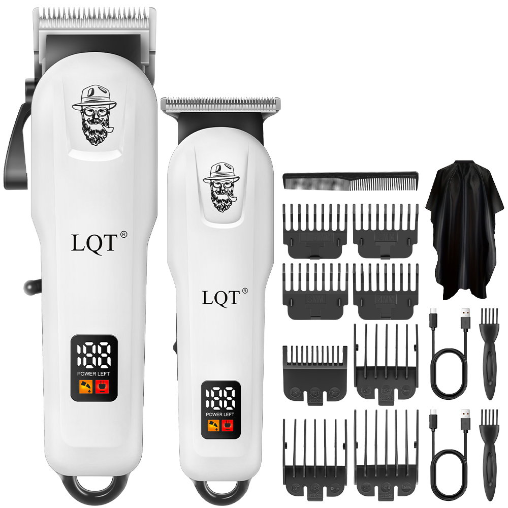 Home Barbershop - LQT 2-teiliges Haarschneidegerät, Elektrischer Haarschneider für