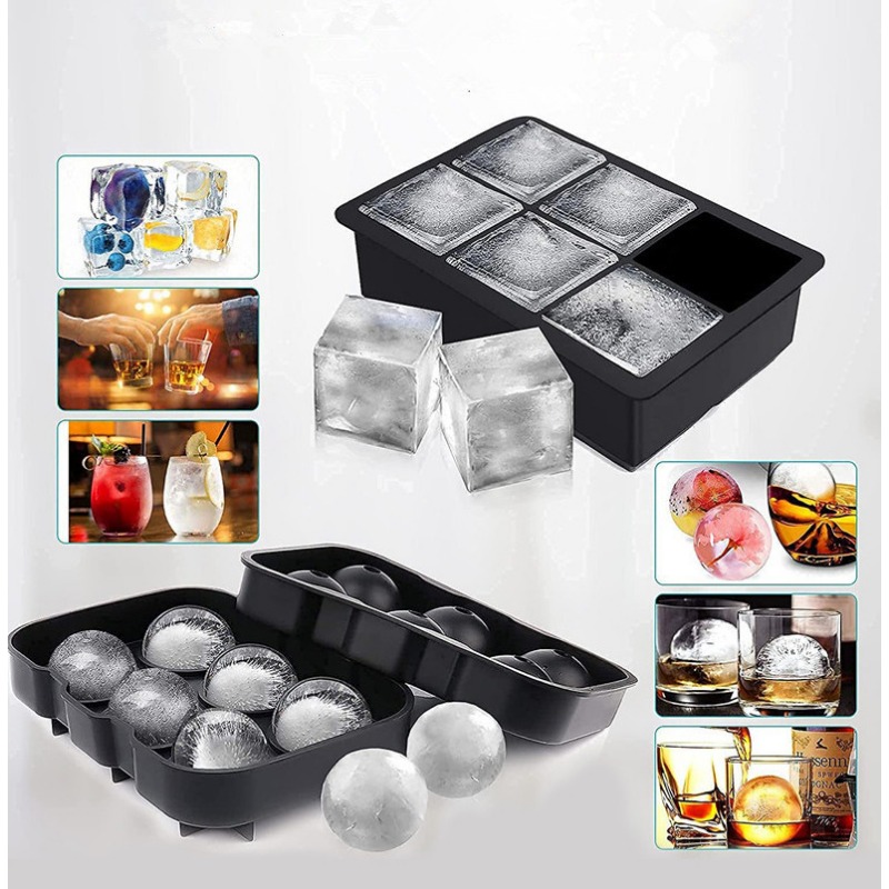 Ice Mold Sphere - 4/6/8/15 Grids Silikon Eiswürfel Formen Sphärische