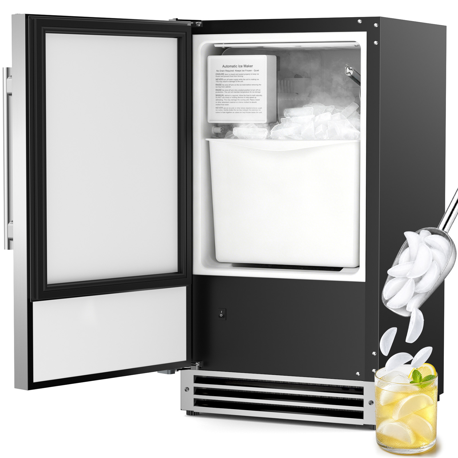 Home Bar And Counter - Unterbau-Eismaschine, Halbmond-Eismaschine für den gewerblichen Einsatz,