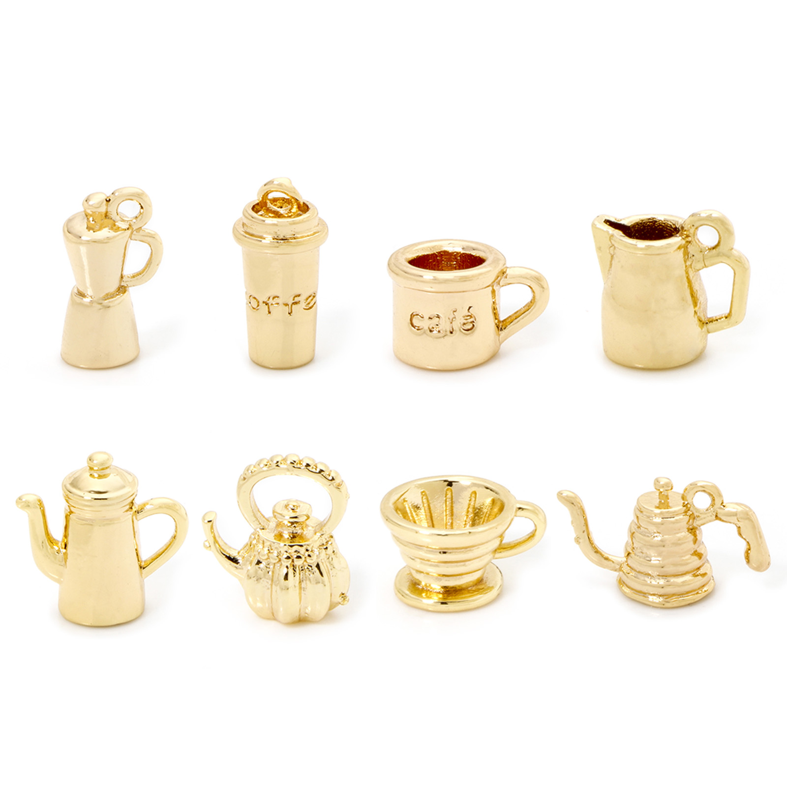 Citrus Juicer Bar - 2/5 Stück Messing Charms 18k vergoldet