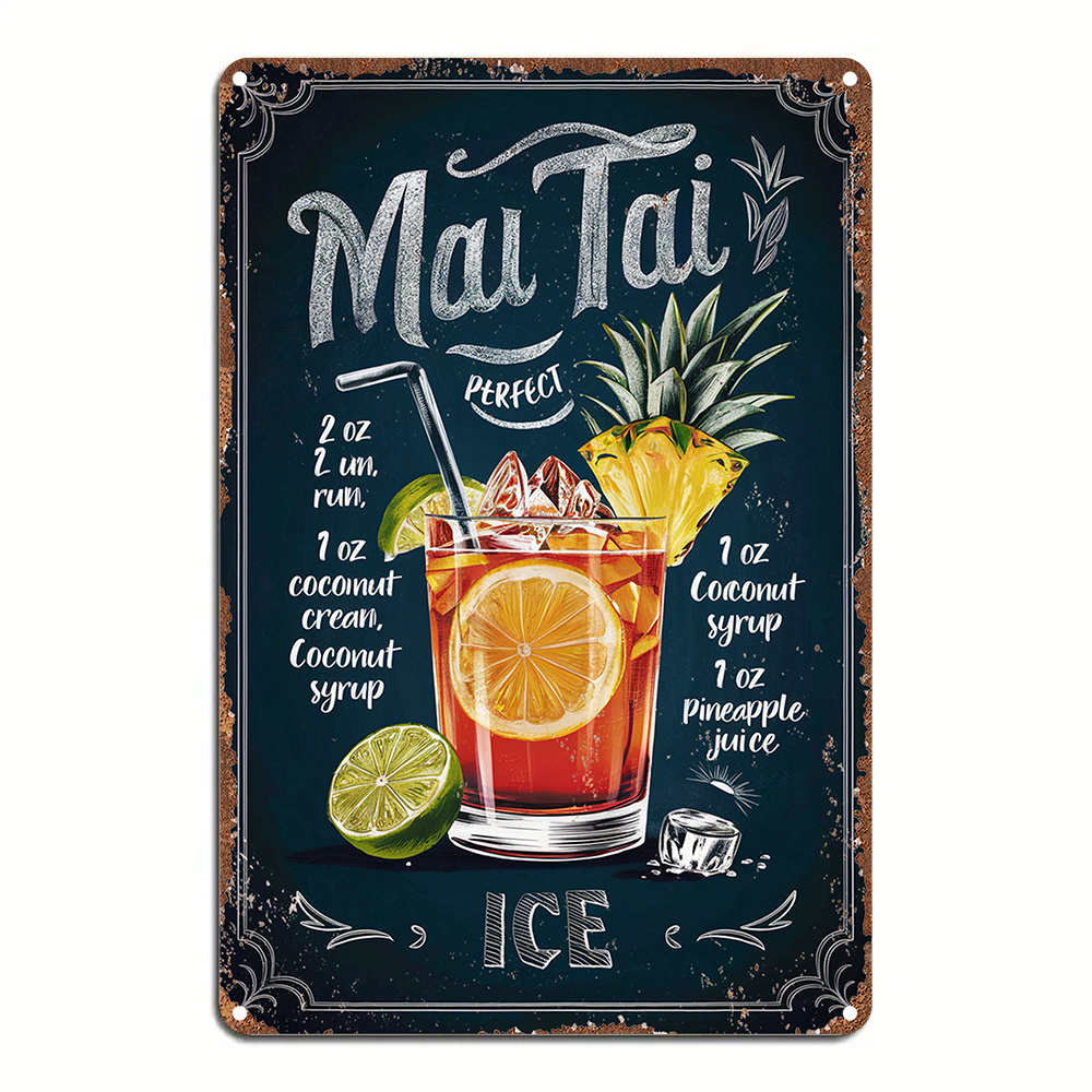 Home Bar Lounge - 1 Stück Vintage Mai Tai Rezept