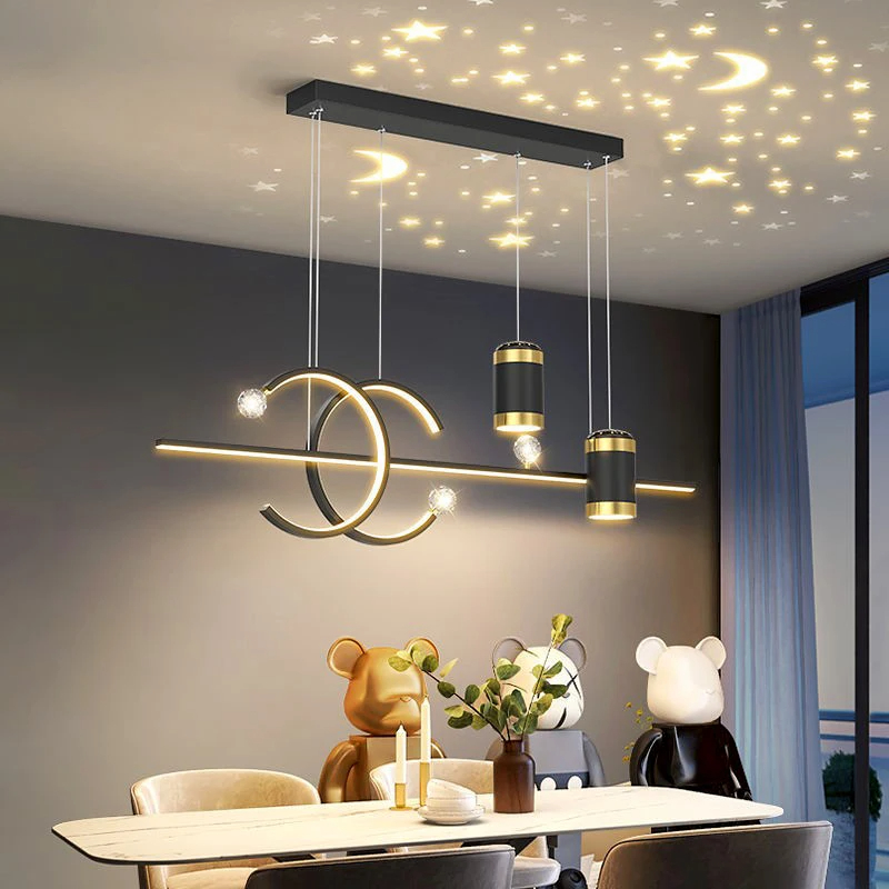 Home Bar And Counter - LED Nordische Restaurant-Pendelleuchte, Moderne Minimalistische Esstisch-,