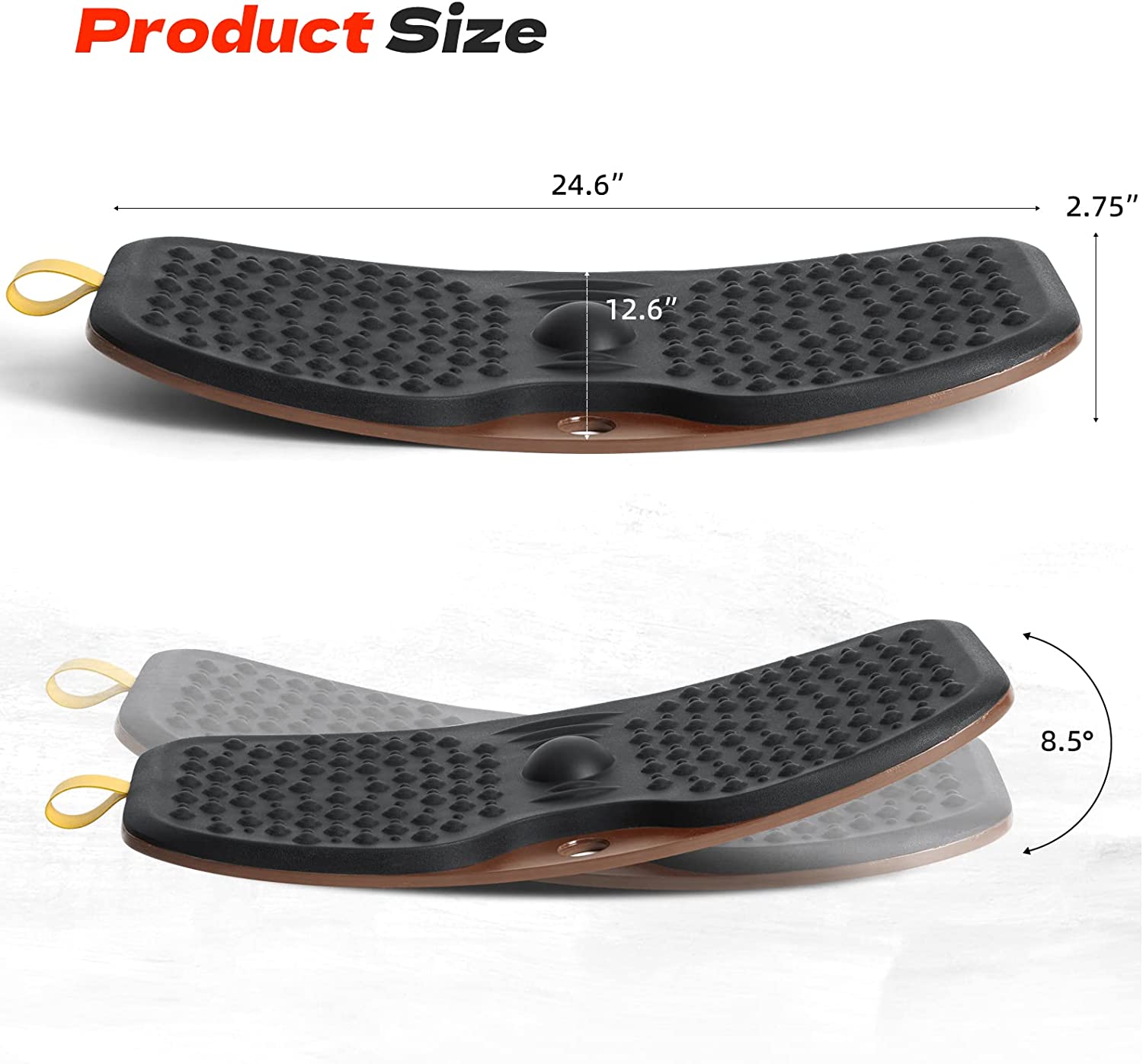 Bar Mat Rubber - Stehpult-Matte mit Anti-Ermüdungs-Stange, Holz-Wackelbrett, ergonomisches Design,
