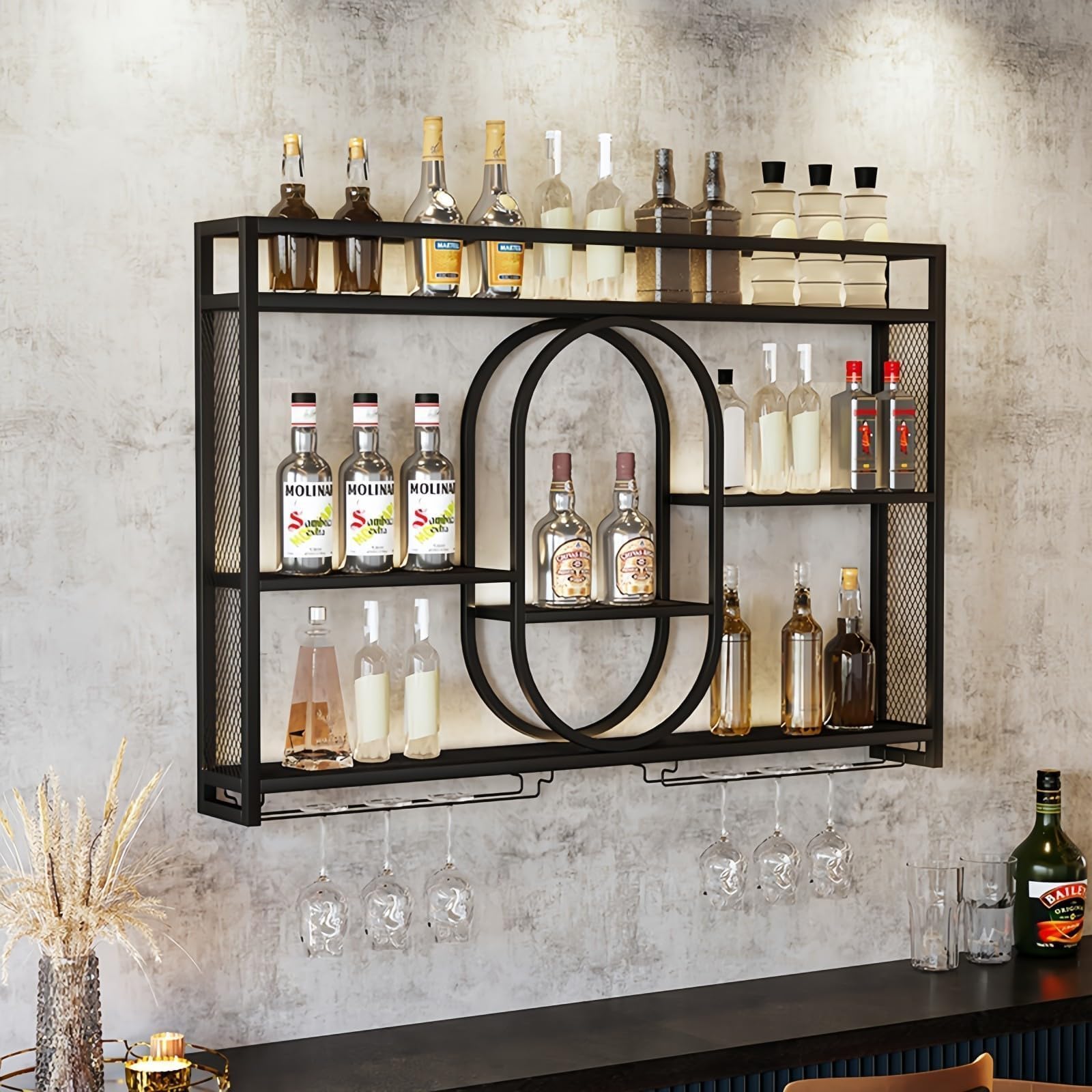 39 Zoll Upgrade Metall-Wandwei – Home Bar Shelves Bewertung und Preis