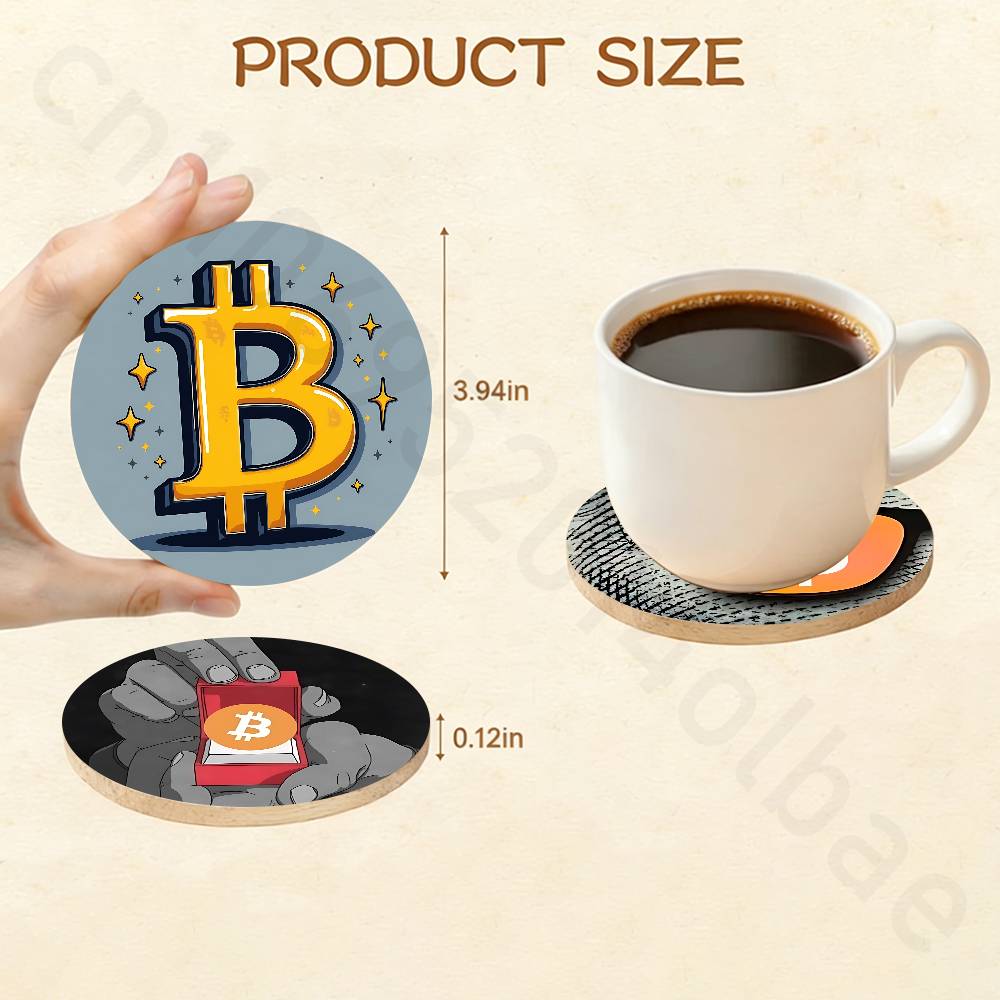 Bitcoin Kryptowährung BTC Holz – Bar Mat Rubber Bewertung und Preis