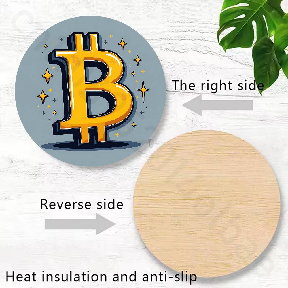 Bitcoin Kryptowährung BTC Holz – Bar Mat Rubber Bewertung und Preis